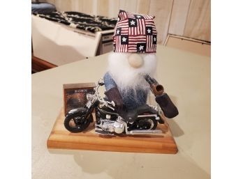 'Born To Ride ' Motorcycle Rider Figurine From The Gnommery