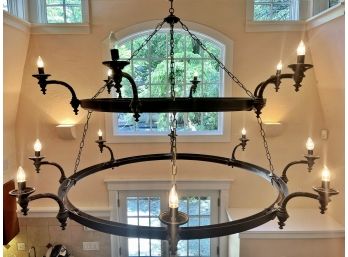 Extremely Large Wrought Iron Chandelier