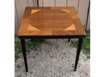 Inlaid Wood Folding Table