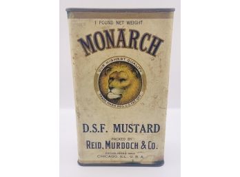 Vintage Monarch D.S.F. Mustard Tin