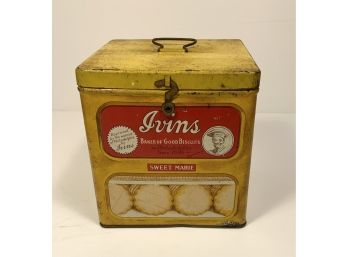 Vintage Ivins Baker Of Goof Biscuits Sweet Marie Tin