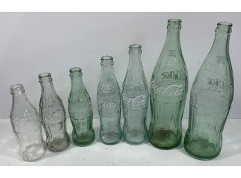Lot Of 7 Vintage Coca-cola Bottles