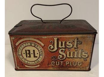 Vintage Just Suits Cut Plug Tin
