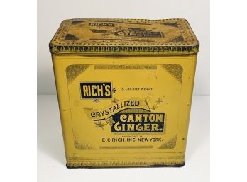 Vintage Richs Crystallized Canton Ginger Tin
