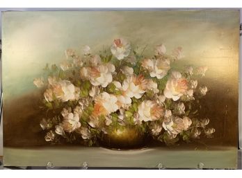 Floral Oil On Canvas Painting