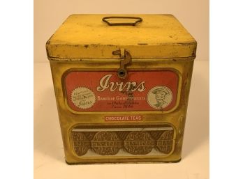 Vintage Ivins Baker Of Good Biscuits Chocolate Teas Tin