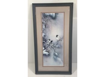 Lena Liu Winter Birds Print In Frame
