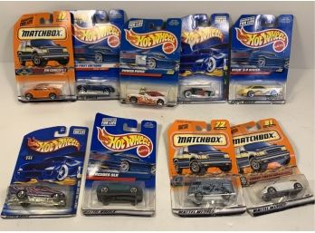 Lot Of 9 Miscellaneous Hot Wheels And Match Box Cars From 2000