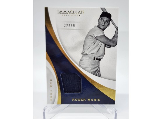 2017 Immaculate Roger Maris Game Used Jersey Relic /49