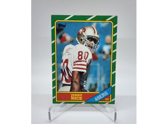 Beautiful 1986 Topps Jerry Rice Rookie Card