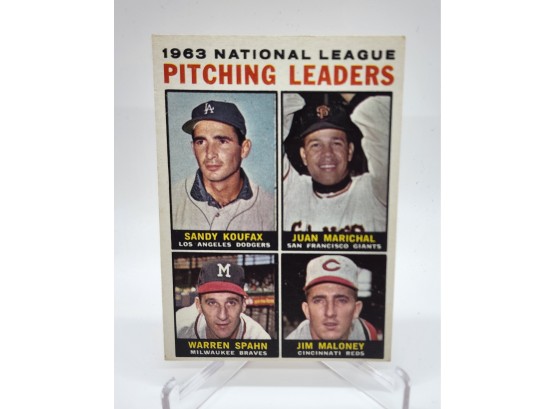 1964 Topps Pitching Leaders Sandy Koufax, Warren Spahn, Etc