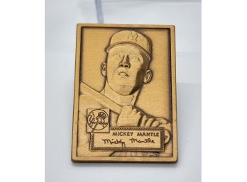 Heavy Bronze 1986 Topps Mickey Mantle Mini Card