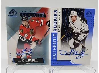 2 Hockey Autographed Cards