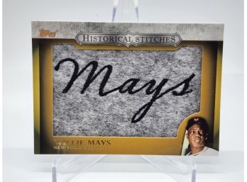 2012 Topps Historical Stitches Lou Willie Mays Relic Card