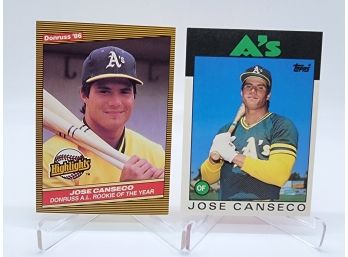 Pair Of Jose Canseco Rookie Cards