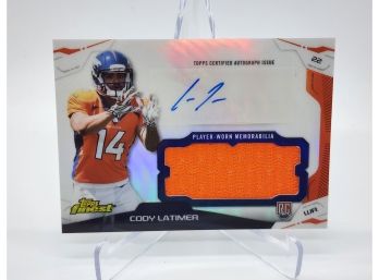 2014 Topps Finest Cody Latimer Rookie Patch Auto