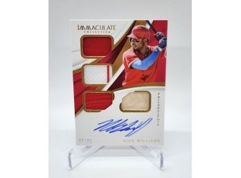 2018 Immaculate Nick Williams Quad Relic Autograph