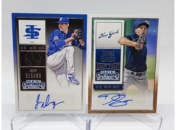 2 Baseball Rookie Autograph Cards