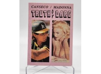 Vintage Jose Canseco & Madonna Truth Or Dare Card