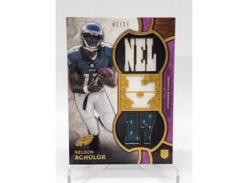 2015 Topps Triple Threads Nelson Agholor Game Used Jersey Relic /27