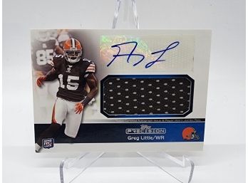 2011 Topps Precision Greg Little Rookie Patch Auto