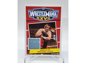 2012 Topps Wrestlemania Michael Cole Event Used Mat Relic