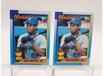 Lot Of 2 1990 Topps Ken Griffey Jr Topps Rookie Cards