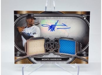 2021 Topps Museum Monte Harrison Rookie Dual Patch Auto