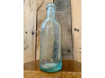 Antique Green Glass Bottle Springfield MA Bottling Co