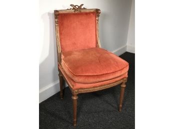 Wonderful Antique French Louis VX Style Side Chair - Beautiful Patina - Lovely Carving - Very Pretty Chair !