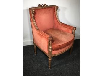 Fabulous Antique French Louis XV Style Armchair With Down Cushion - Fantastic Antique Chair - Nice Carving !