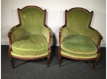 Fantastic Pair Of Antique Carved Walnut Louis XV Style Armchairs - Nice Pair Of Frames - Need Recovering