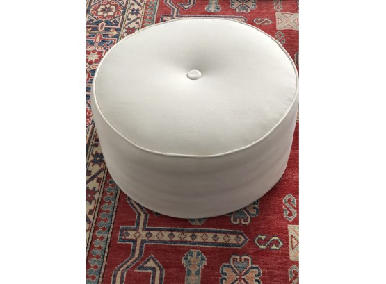 LARGE CLEAN - White Ottoman Or Footstool