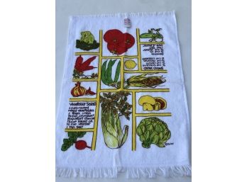 Vintage Garden Dish Towel - With Tags