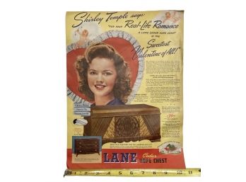 Vintage Shirley Temple Advertisement For Lane Trunks