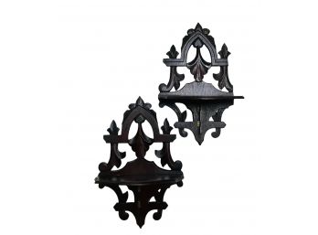 Pair Of Gothic Shelves