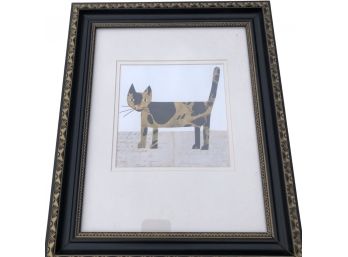 Cat Art Work - Glass Frame