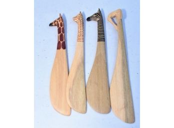 Hand Carved Appetizer Knives - Kenyan Spreaders For Butter And Cheese Plates