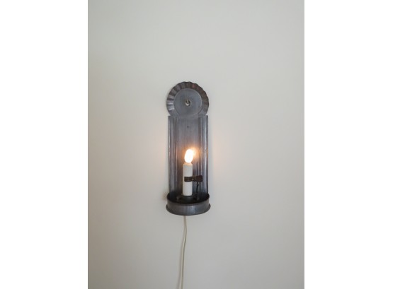 Electrified Tin Wall Candle Sconce