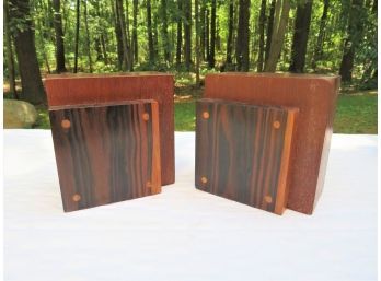 Khaya Wood And Ebony African Bookends
