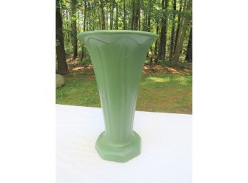 Matte Green Art Nouveau Large Vase 15'