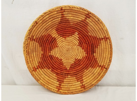 Vintage Native American Hand Woven Flat Basket
