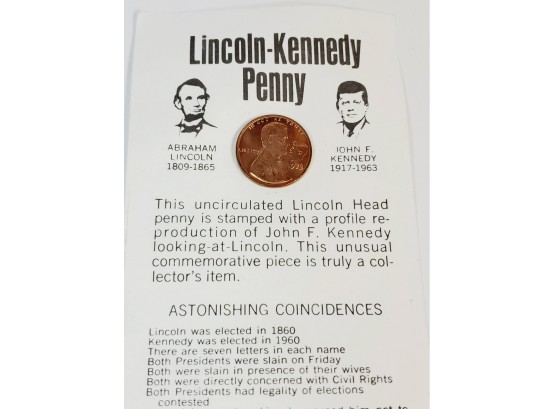 The Lincoln - Kennedy Penny With Info And Facts