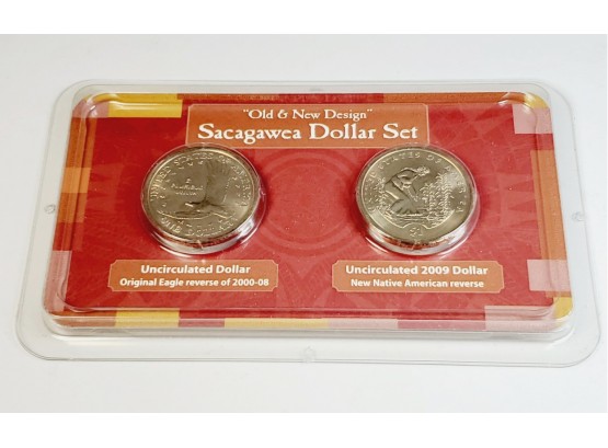 2000, 2009 Old And New Sacagawea Design 2 Coin Uncirculated  Set