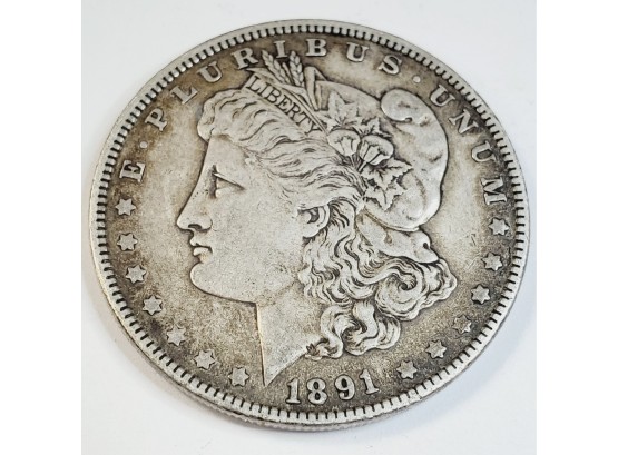 1891 - P   Morgan Silver Dollar
