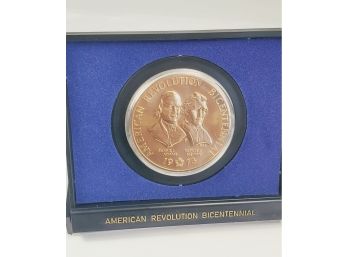 1974  Bicentennial Commemorative Medal Sam Adams / Patrick Henry In Stand Case With COA