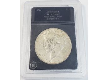 1922 Peace Dollar UNC  Slabbed Silver
