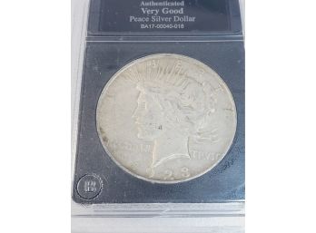 1923 Peace Dollar UNC  Slabbed Silver