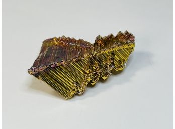 Bismuth - Yellow/Gold Crystal  Cluster Pyramid Metal Rock Specimen