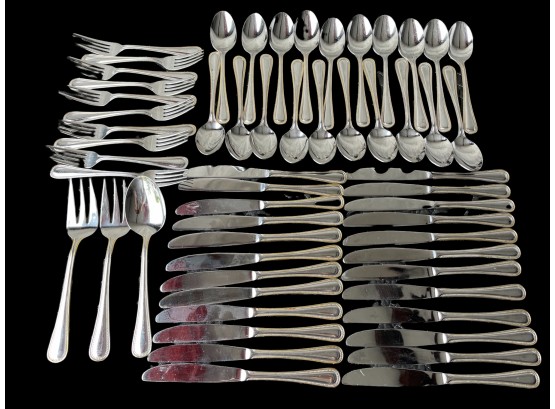 Wallace Stainless Steel Gold And Silver Tone  Flatware Set.